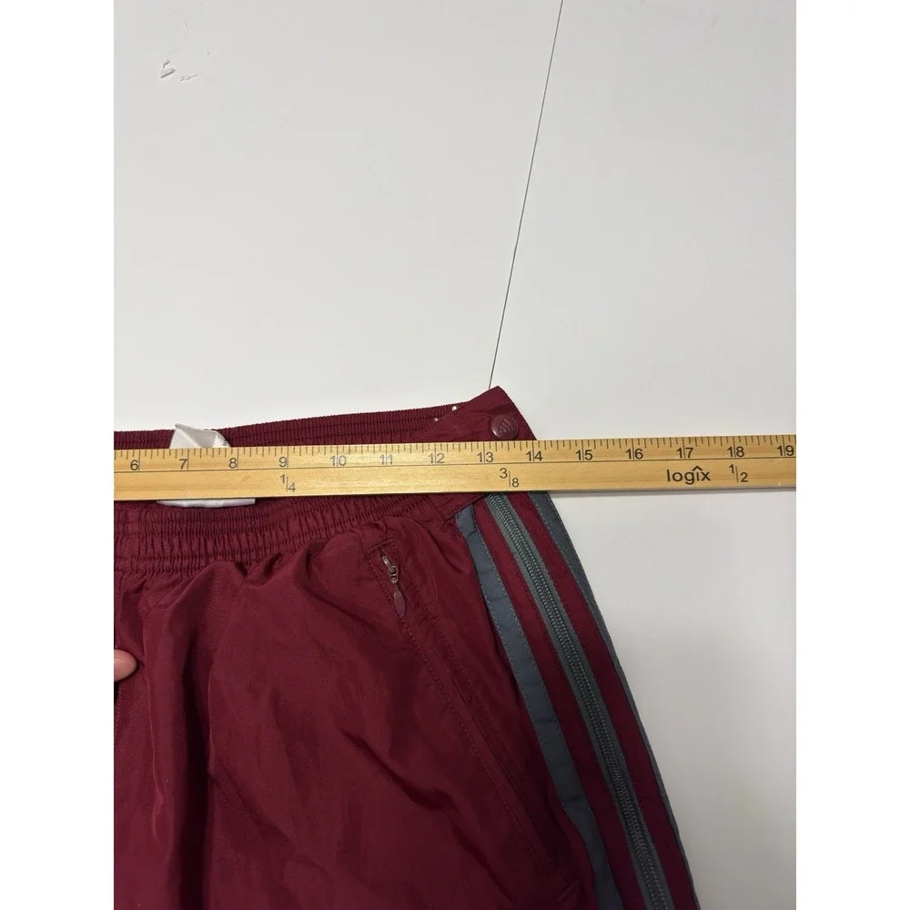 Vtg 90s Adidas Men's Track Pants Baggy 3 Stripe Windbreaker Nylon Sz L Flag Tag